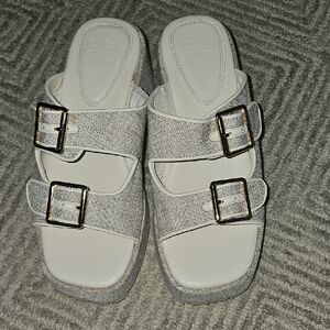 ASOS Design Double-Buckle Slide Platform Sandals